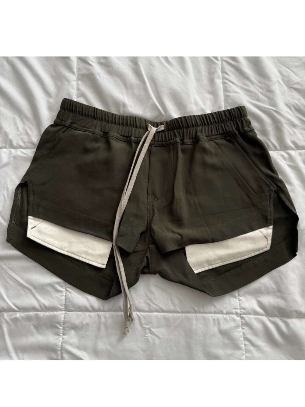Rick Owens Green Shorts